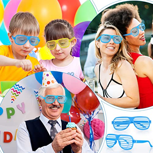 15-Pack Neon Shutter Shades Party Glasses for Kids and Adults 80s Theme