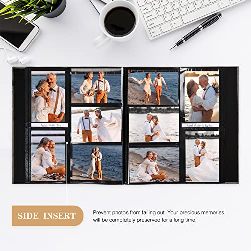 4x6 Photo Album 600 Pockets - Linen Hardcover Memory Book with Window