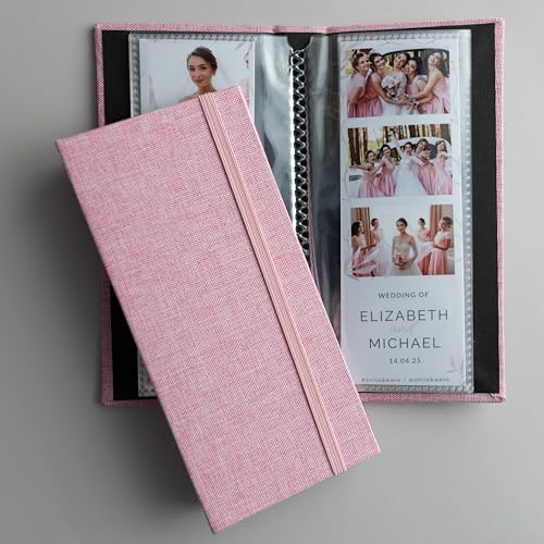 Photo Booth Strip Album - 2x6 Picture Keepsake Book - Woven Hard Cover