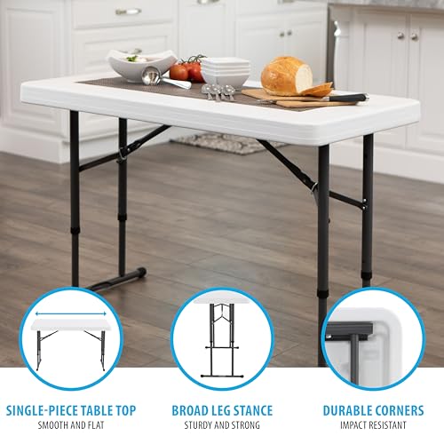 Lifetime 4-Foot Commercial Height Adjustable Folding Utility Table - Table