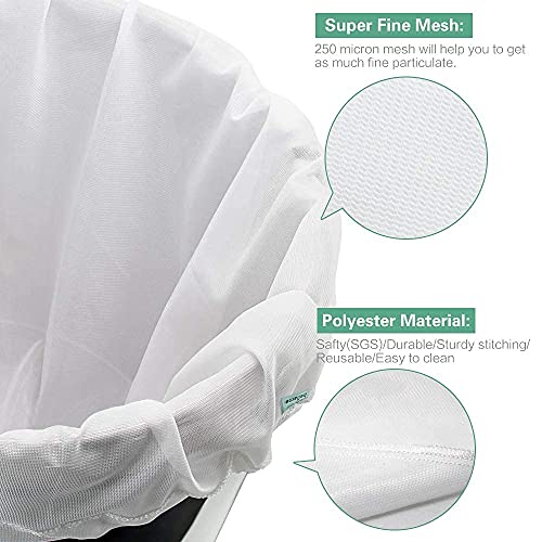 Reusable Fine Mesh Brew Bag 22x26 Inch 2-Pack for Beer and Wine