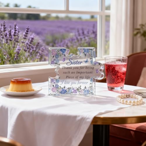 Sister Birthday Gift Acrylic Puzzle Plaque – Heartfelt Keepsake for Sisters