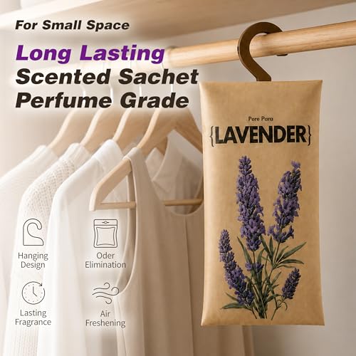 12-Pack Lavender Scented Sachets for Closet and Drawer Air Freshener