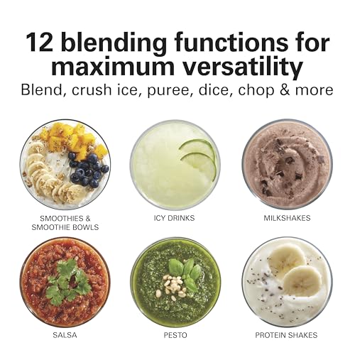 700W Electric Countertop Blender with 40 oz Glass Jar & 12 Functions
