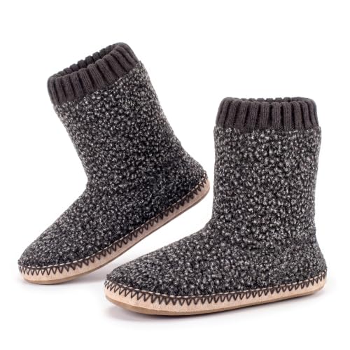 Cosyone1997 Men's Indoor Non-Slip Grey Boot Slippers Size 10-11