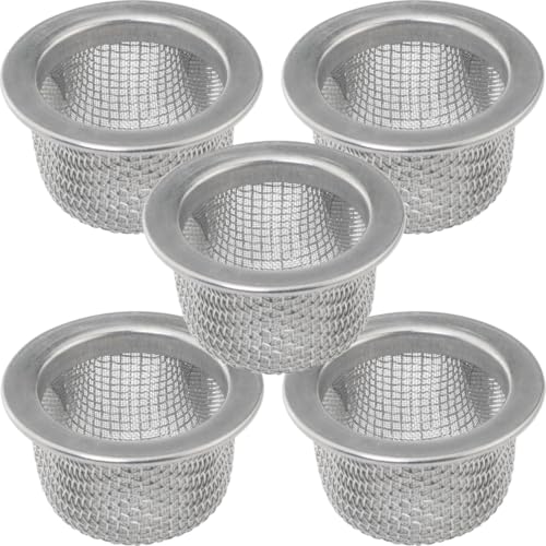 5PCS Stainless Steel Cocktail & Smoker Strainer Caps - Reusable Drink Filter Set