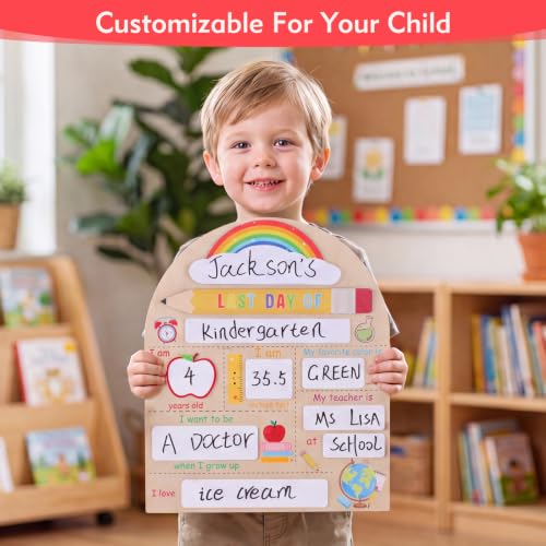 Reusable First and Last Day of School Wooden Board - 12x10 Photo Prop