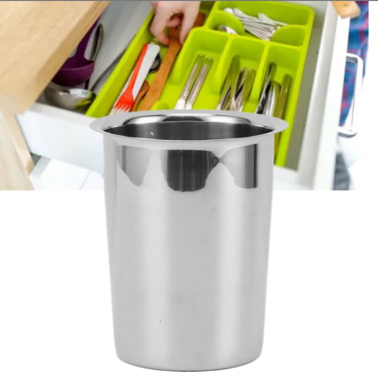 HEEPDD Stainless Steel Kitchen Utensil Holder, Countertop Organizer for Cooking Utensils, Silverware, Chopsticks, 5.4 x 3.4 Inch, 3 Pack