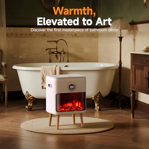 Large Capacity Towel Warmer with LED Timer and Aromatherapy Basket