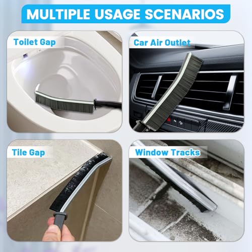 16-Piece Crevice & Track Cleaning Brush Set for Deep Scrubbing Gaps