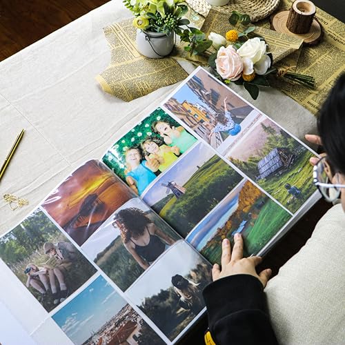 Large 4x6 Photo Album, 500 Capacity Linen Hardcover Memory Book