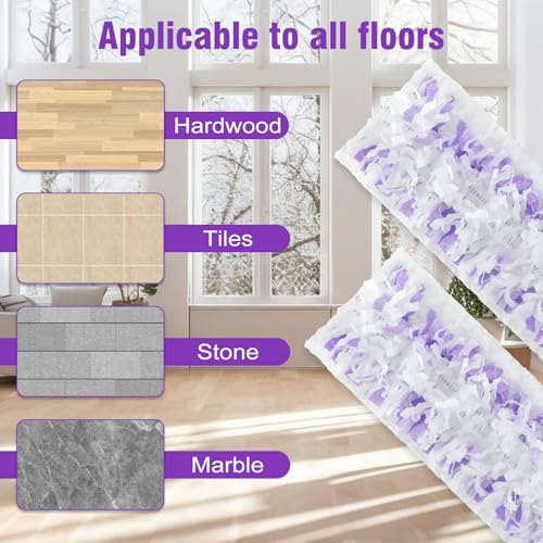 24-Pack Multi-Surface Power Mop Refill Pads - Wet and Dry Floor Cleaning