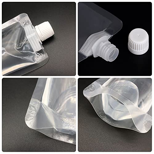 Reusable Leak-Proof Liquid Pouches, 8oz BPA-Free Travel Juice Bags (10 Pack)
