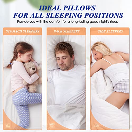 Cooling Down Alternative Bed Pillows Set of 2 - Standard Size 43x66CM