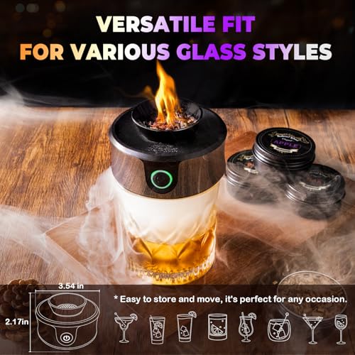 Electric Whiskey Smoker Kit with Torch, Unique Home Bar Gift for