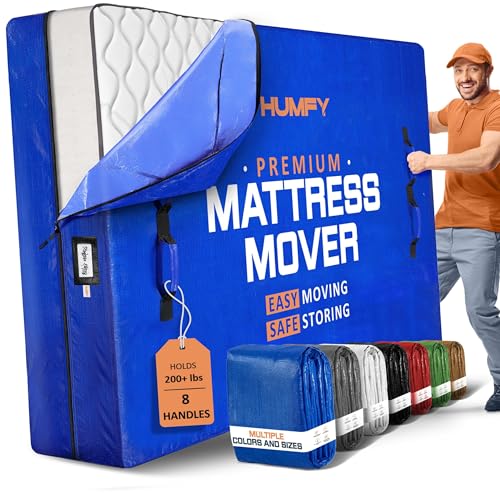 Queen Mattress Moving Bag with 8 Handles - Tear-Proof Storage Cover