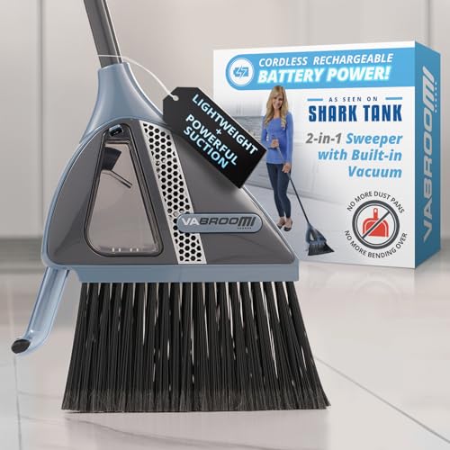 2-in-1 Cordless Electric Broom and Vacuum for Hard Floors and Pet Hair