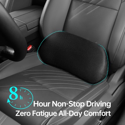 Ergonomic Lumbar Support Pillow for Car Seats - Memory Foam Back Cushion