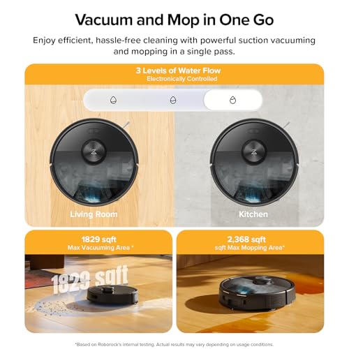 Robot Vacuum and Mop with Self-Empty Station, 10000Pa Suction, LiDAR Mapping