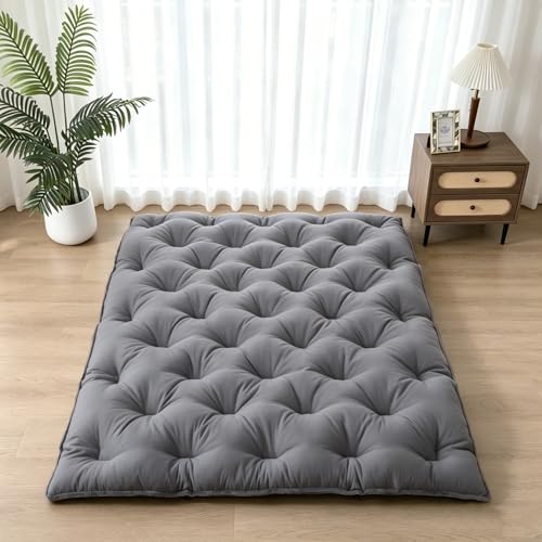 Twin Size Japanese Futon Mattress, 3-Inch Foldable Memory Foam Floor Mat
