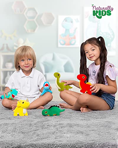Naturally KIDS Small Dinosaur Backpack with Mini Plush Toys Set