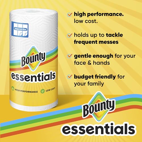 Bounty Essentials Select-A-Size White Paper Towels 6 Double Rolls