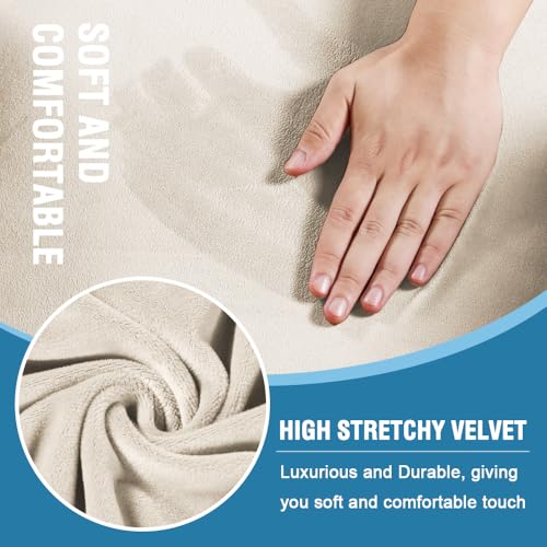 4-Piece T Cushion Sofa Cover Set - Stretch Slipcovers in Ivory
