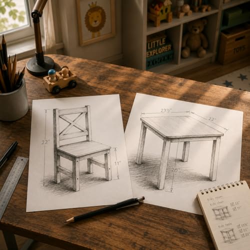 Serene White Kids Table & 2 Chairs Set - Petit Bateau, Ages 2-8