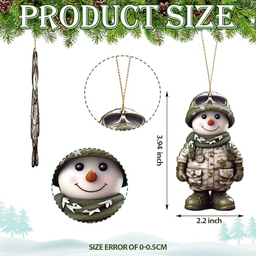 36 Pcs Marine Corps Christmas Ornaments Set with Strings - Patriotic Holiday Decor