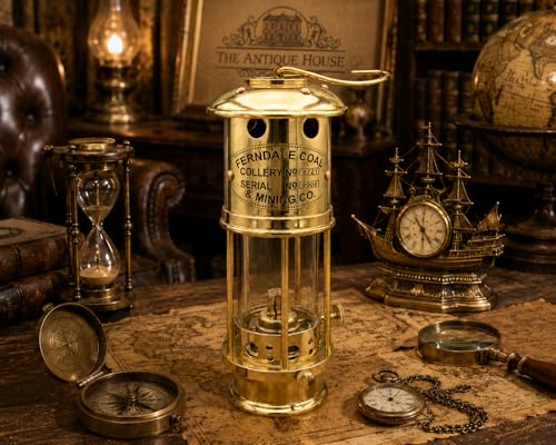 Solid Brass 7" Miner Lamp Antique Nautical Ship Boat Oil Lantern