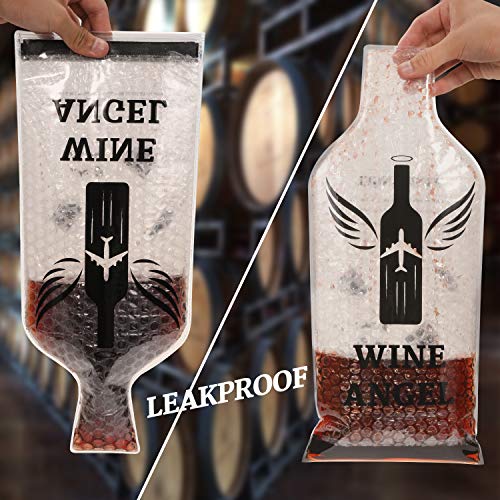 Reusable Wine Travel Protector Bags (8 Pack) - Leak-Proof Bottle Sleeves