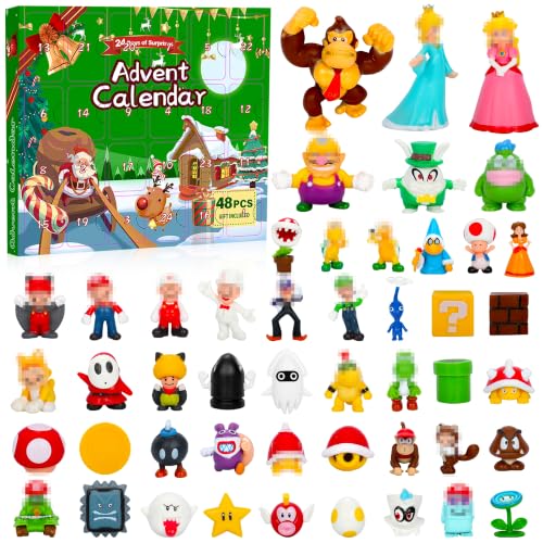 Christmas Advent Calendar 2026 48Pcs Action Figures Toys Countdown Set for Kids & Collectors