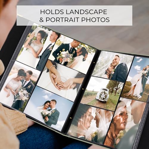Large Linen Photo Album for 500 4x6 Photos - Hardcover Memory Keepsake Book