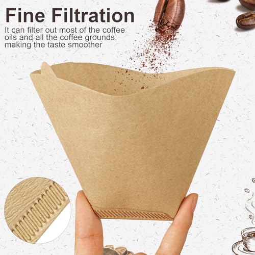 #4 Cone Coffee Filters 8-12 Cup - 100 Count Unbleached Natural Wood Pulp