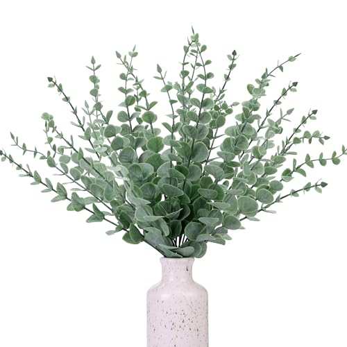 24pcs Artificial Eucalyptus Stems - Faux Greenery Branches for Home Decor