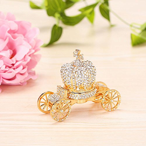 Matashi Hand-Painted Trinket Box for Mom with Crystals - Crown Carriage