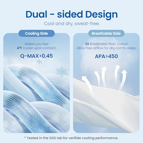 Cooling Comforter Twin Size - Reversible Lightweight Blanket for Hot Sleepers