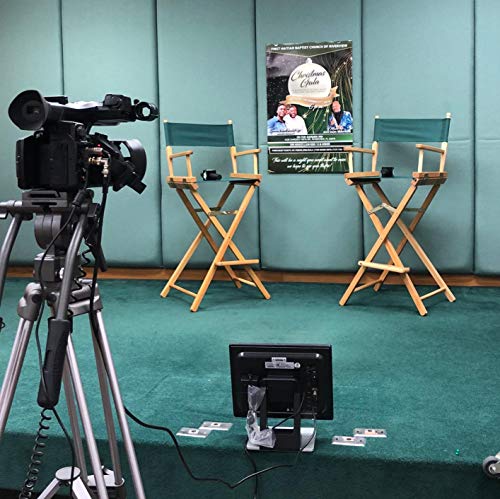 2-Piece Director Chair Replacement Canvas Set with Wood Poles, Green