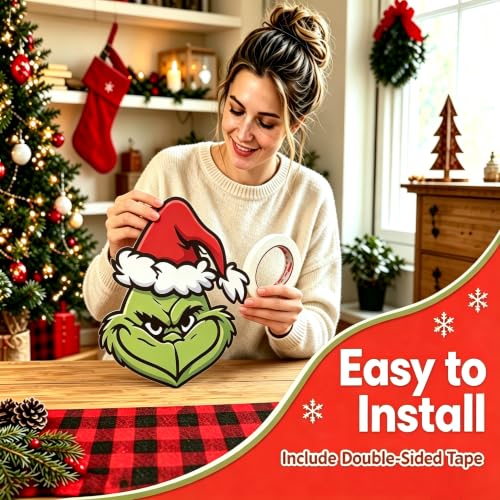 Charmluvee Green Monster Christmas Tree Topper Set - Premium Indoor/Outdoor Decoration