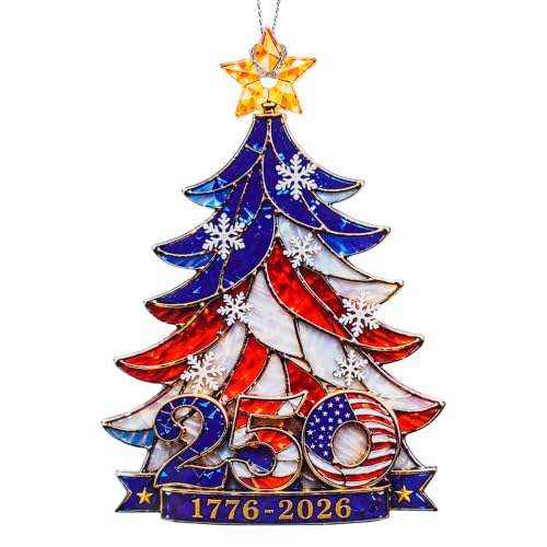 America 250th Anniversary Christmas Ornament 1776-2026 Patriotic Keepsake