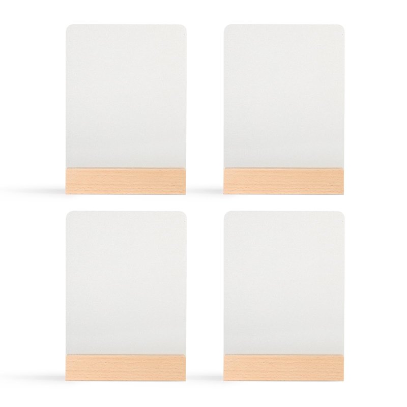 PYD Life 4 Pack Sublimation LED Acrylic Photo Frames Night Lights Glitter Blanks 6" x 8" with Warm Color Light,with Wood Stand for Heat Press Machine Printing