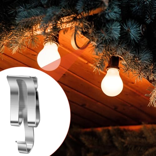 200 Pcs Metal Gutter Hooks for Outdoor String Lights & Holiday Decor