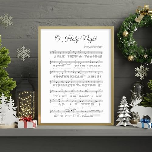 O Holy Night Christmas Wall Art Print 11x14 – JarThenaAMCS Unframed Minimalist Hall Decor