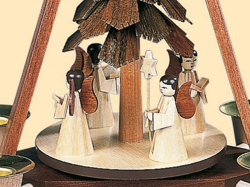 Müller Erzgebirge 30 cm Christmas Pyramid with 4 Angels – Seiffen Original