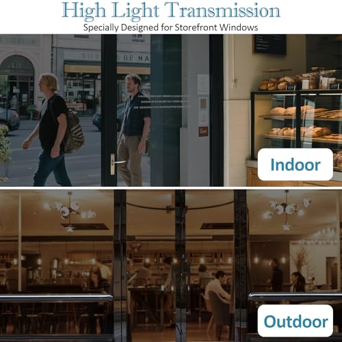 30% VLT Transparent Window Film for Glass Doors & Storefronts - Heat Control & UV Blocking