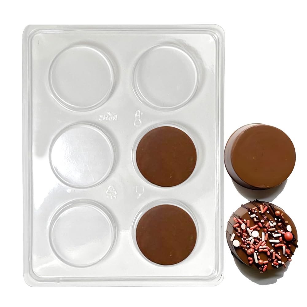 Food-Grade Plastic Chocolate Covered Mold for Oreo Cookies - 5 Pack (6 Cylinders Each) | Mold for Chocolate, Candy & Soap Making