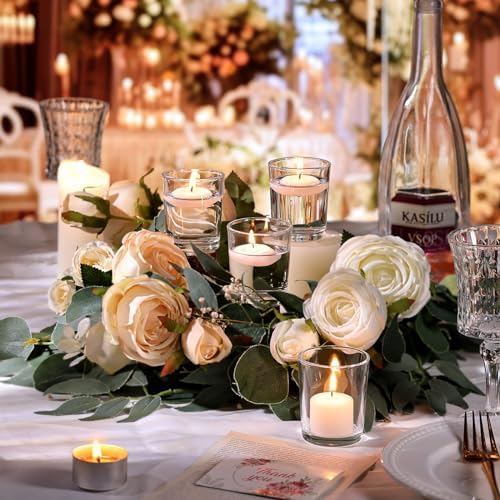 36-Pack Clear Glass Votive Candle Holders - Tea Light Holders for Weddings & Home Decor