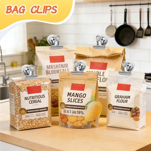 20 Pack Heavy Duty Magnetic Clips Strong Fridge Magnets Silver