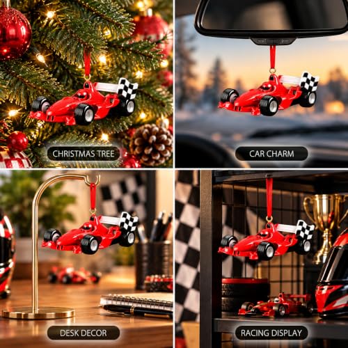 MAXORA Race Car Christmas Ornament 2026 - Personalized Racing Keepsake (Variation: Race Card)