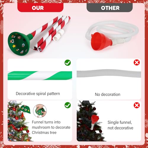 48-Inch Christmas Tree Watering Funnel System - Easy-Fill Tree Waterer